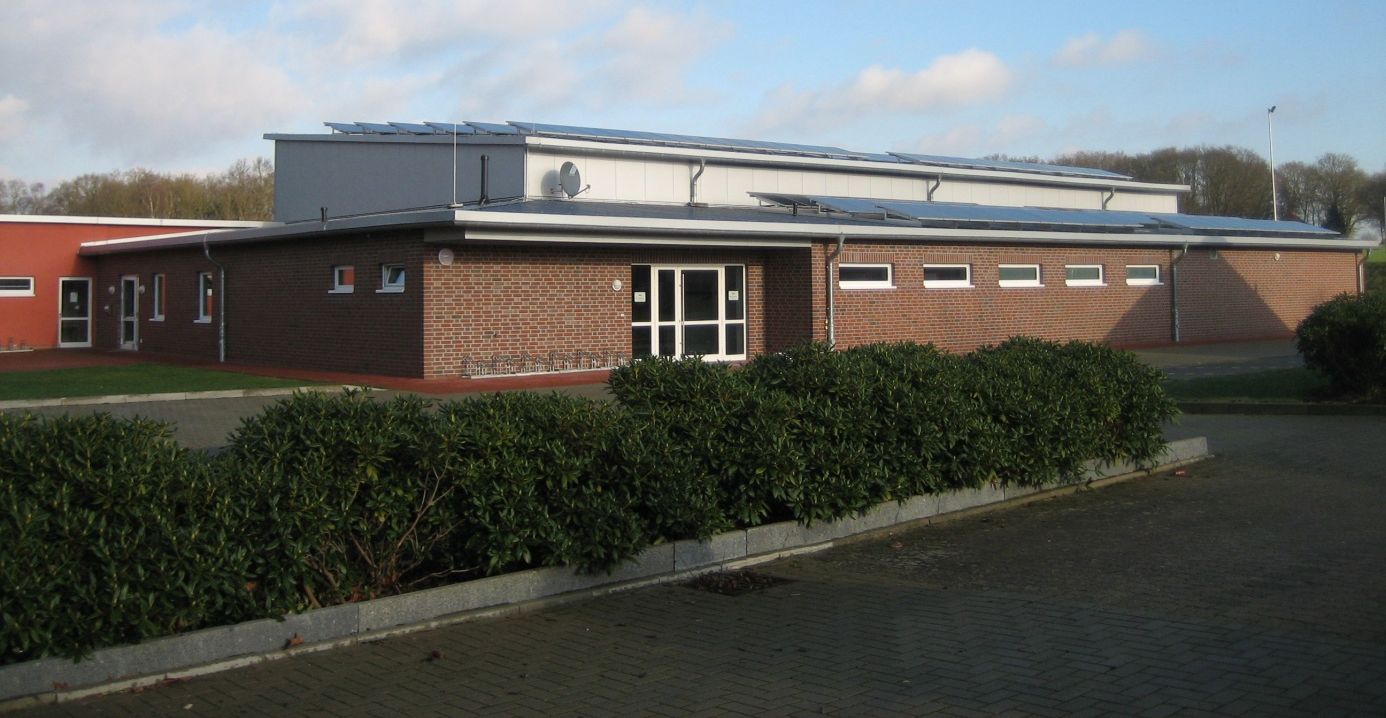 Die fertige Mehrzweckhalle in Groß Ippener
